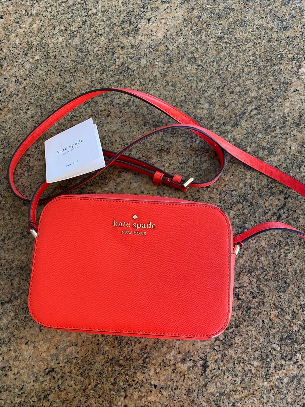 kate spade New York Coral Red Crossbody Camera Bag